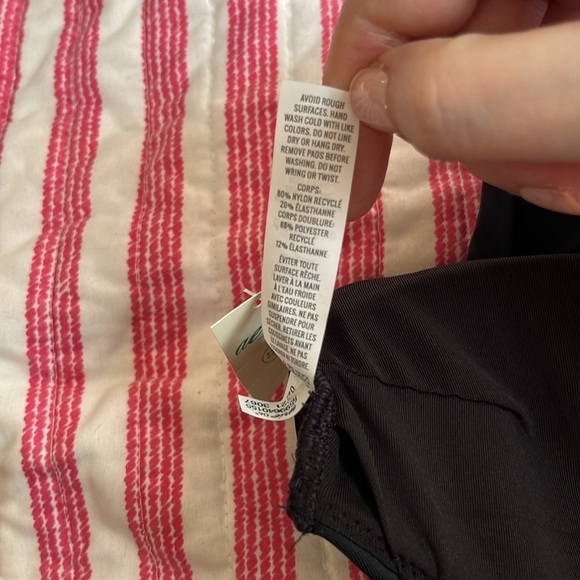 Aerie High Neck Crop Bikini Top Black XS | Padded | Adjustable Back NWT - Picture 12 of 14